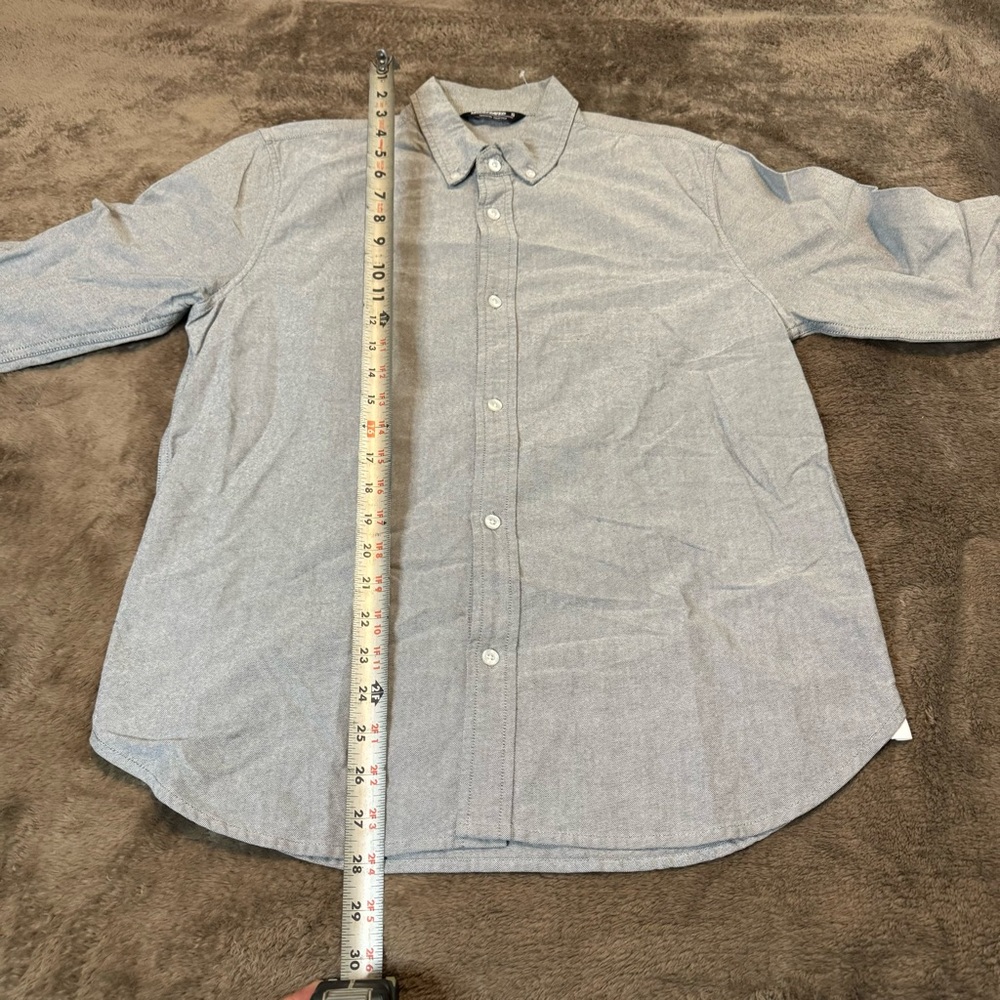Undefeated pain shirt button long sleeve sz S gray